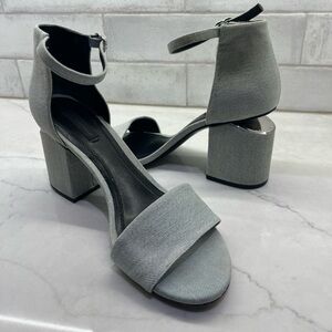 Alexander Wang denim Block Heel Sandals